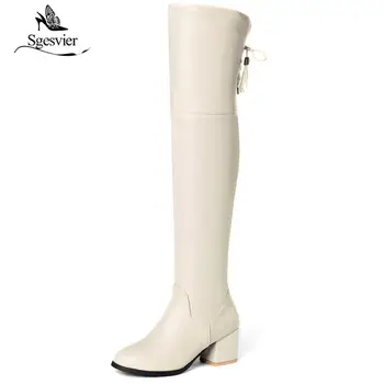Sgesvier 2018 Plus Size 32-45 Shoes Woman Boots Female Autumn winter Square High Heels Over The Knee Boots Woman Shoes B731
Sgesvier 2018 Plus Size 32-45 Shoes Woman Boots Female Autumn winter Square High Heels Over The Knee Boots Woman Shoes B731