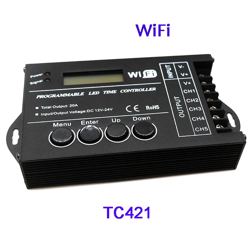Free Shipping Time programable RGB LED Controller DC12V/24V 5Channel Total Output 20A Common Anode ProgrammableTC420/TC421
Free Shipping Time programable RGB LED Controller DC12V/24V 5Channel Total Output 20A Common Anode ProgrammableTC420/TC421