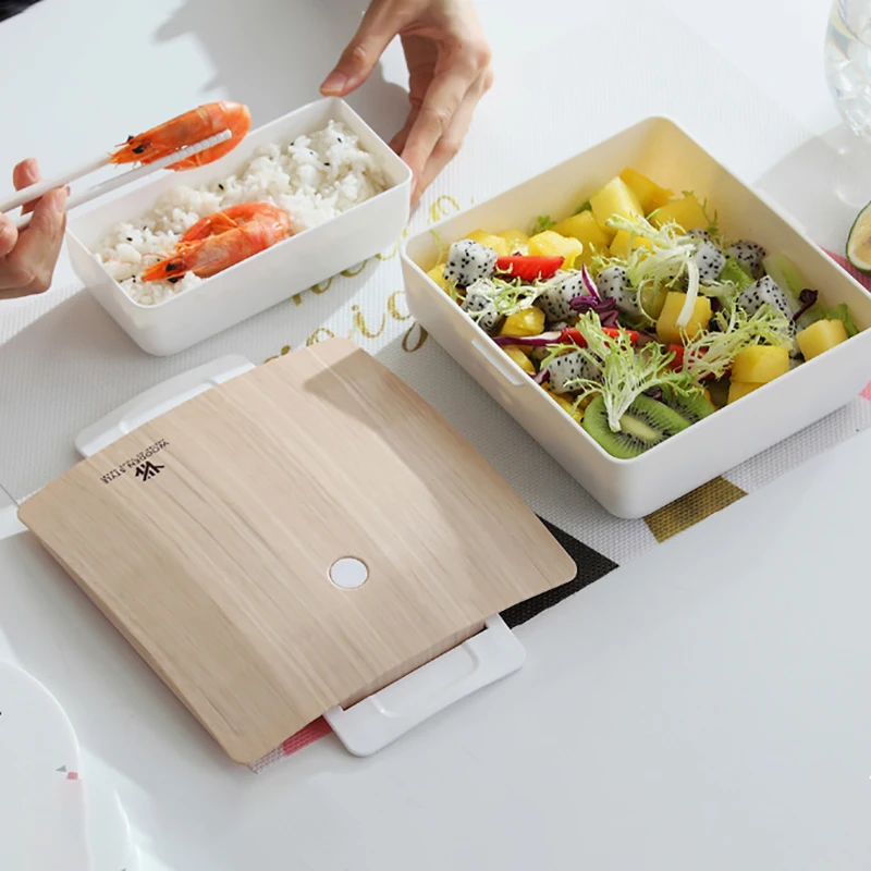 Lunch Box Cover Portable Food Container Picnic Office Leakproof Compartment School Lunch Box with Wooden
Lunch Box Cover Portable Food Container Picnic Office Leakproof Compartment School Lunch Box with Wooden