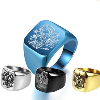 GELICITY Square Ring Titanium Steel Men Ring Blue Russian National Emblem Black&Gold Wrench finger Russia Rings Men Women
GELICITY Square Ring Titanium Steel Men Ring Blue Russian National Emblem Black&Gold Wrench finger Russia Rings Men Women