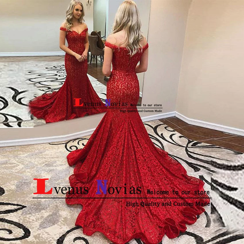 Popular Prom Dresses Cheap Evening Gowns Formal Dress Elegant Off Shoulder Red Lace Mermaid Long Evening Dress Robe de Soiree
Popular Prom Dresses Cheap Evening Gowns Formal Dress Elegant Off Shoulder Red Lace Mermaid Long Evening Dress Robe de Soiree