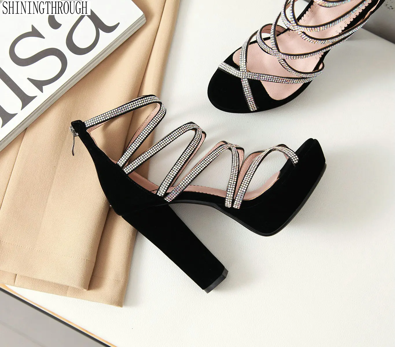 Platform Super High Heels Sandals Hollow Women Shoes 12CM thick Heels Shoes cross Strap Buckle Party Wedding Shoes
Platform Super High Heels Sandals Hollow Women Shoes 12CM thick Heels Shoes cross Strap Buckle Party Wedding Shoes