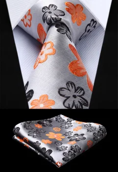 Woven Men Gray Orange Tie Floral Necktie Handkerchief Set#TF811A8S Party Wedding Classic Fashion Pocket Square Tie
Woven Men Gray Orange Tie Floral Necktie Handkerchief Set#TF811A8S Party Wedding Classic Fashion Pocket Square Tie
