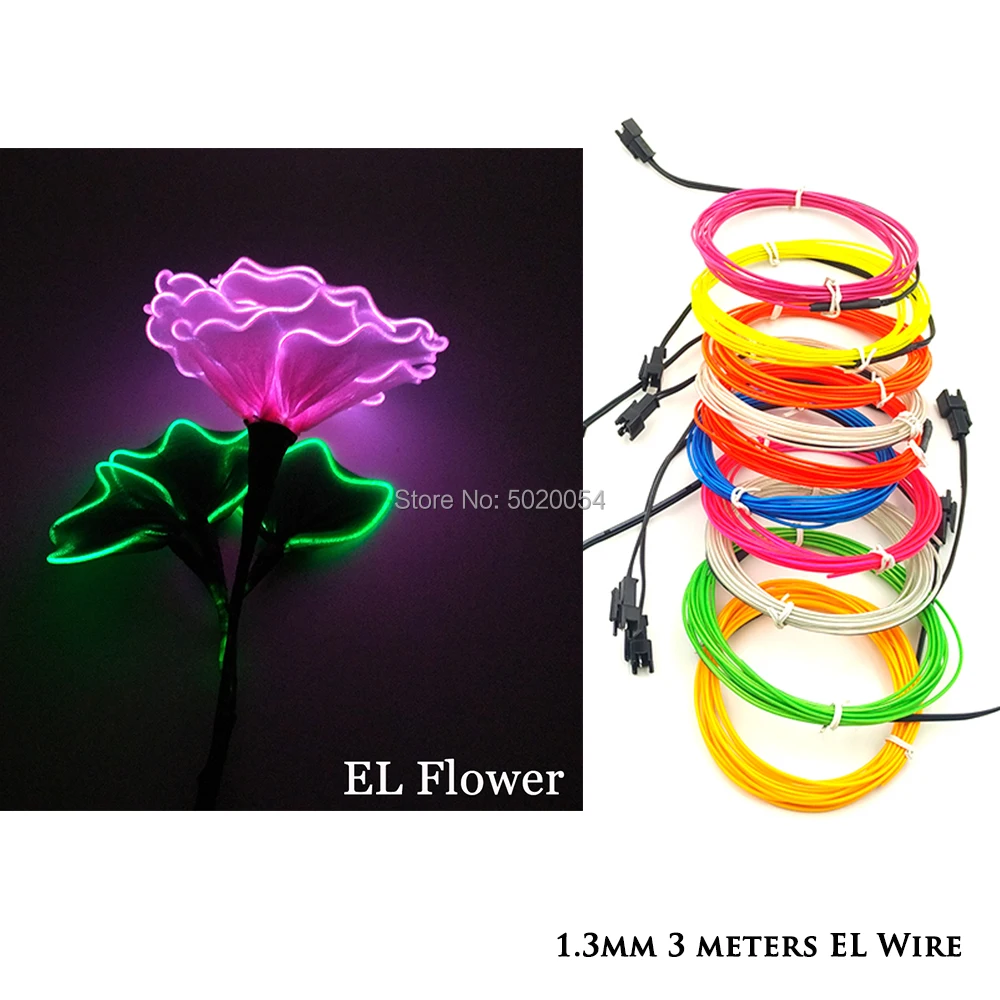 3M Neon Light Flexible EL Wire Rope Tube Dance Party Decor Car Light With 3V Controller For Stage Costume Decor
3M Neon Light Flexible EL Wire Rope Tube Dance Party Decor Car Light With 3V Controller For Stage Costume Decor