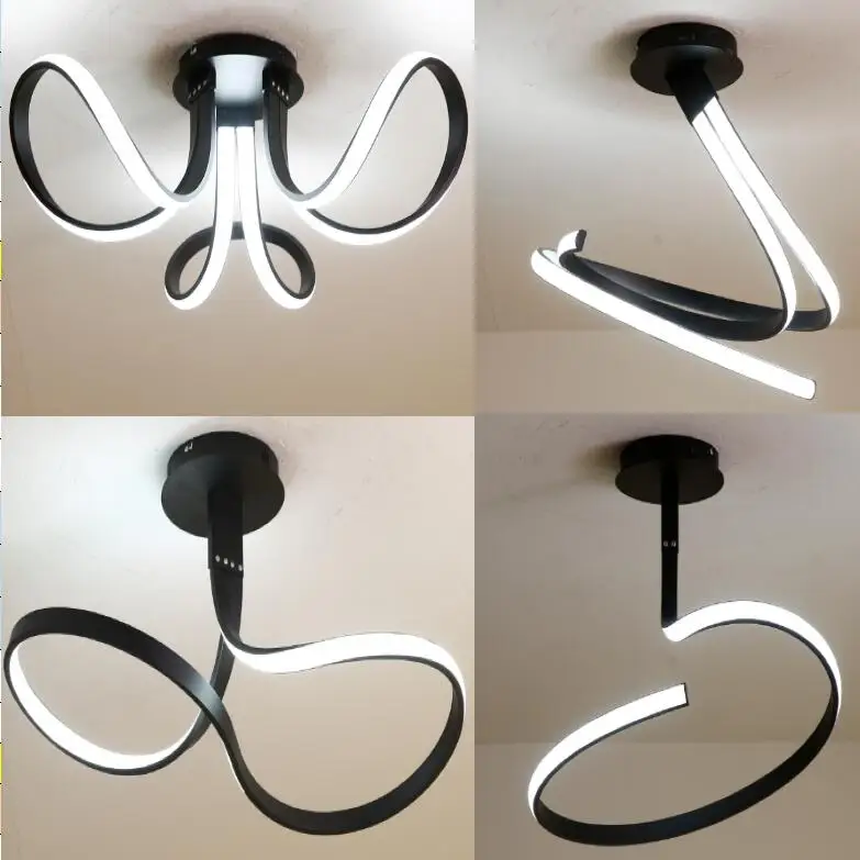 New Acrylic Modern Led ceiling black Chandelier lights For Living Room Bedroom Home Dec lampara de techo led moderna Fixture
New Acrylic Modern Led ceiling black Chandelier lights For Living Room Bedroom Home Dec lampara de techo led moderna Fixture