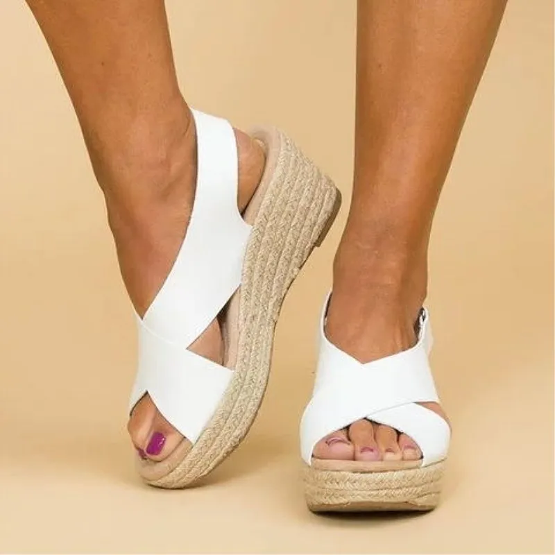SLHJC Hemp Heel Sandals High Heel Leather Platform Open Toe Wedges Heel Sandals Plus Size Women Summer Casual Elevator Shoes
SLHJC Hemp Heel Sandals High Heel Leather Platform Open Toe Wedges Heel Sandals Plus Size Women Summer Casual Elevator Shoes