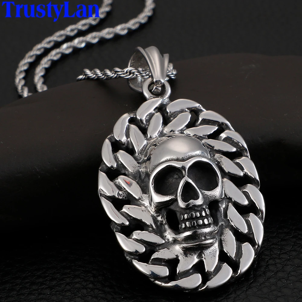 Gothic Mens Necklaces Solid Stainless Steel Skull Pendants 24Inch Long Necklace For Men Punk Rock Biker Jewelry Accessories 2019
Gothic Mens Necklaces Solid Stainless Steel Skull Pendants 24Inch Long Necklace For Men Punk Rock Biker Jewelry Accessories 2019