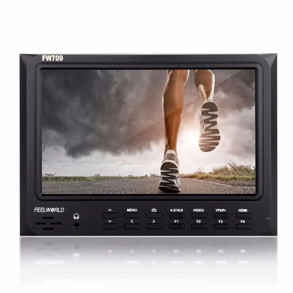 Feelworld FW-709 FW709 7" IPS HD On-Camera Field Monitor 1024x600 Support GH4 A7R II A7R A7S 5D mark II III 7D D800 D810
Feelworld FW-709 FW709 7" IPS HD On-Camera Field Monitor 1024x600 Support GH4 A7R II A7R A7S 5D mark II III 7D D800 D810