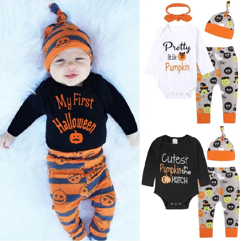 My First Halloween Newborn Clothes Suits Baby Boy Jumpsuit Infant Bodysuit Trouser Hat Pumpkin Costumes Outfits Girls Dress Tops
My First Halloween Newborn Clothes Suits Baby Boy Jumpsuit Infant Bodysuit Trouser Hat Pumpkin Costumes Outfits Girls Dress Tops