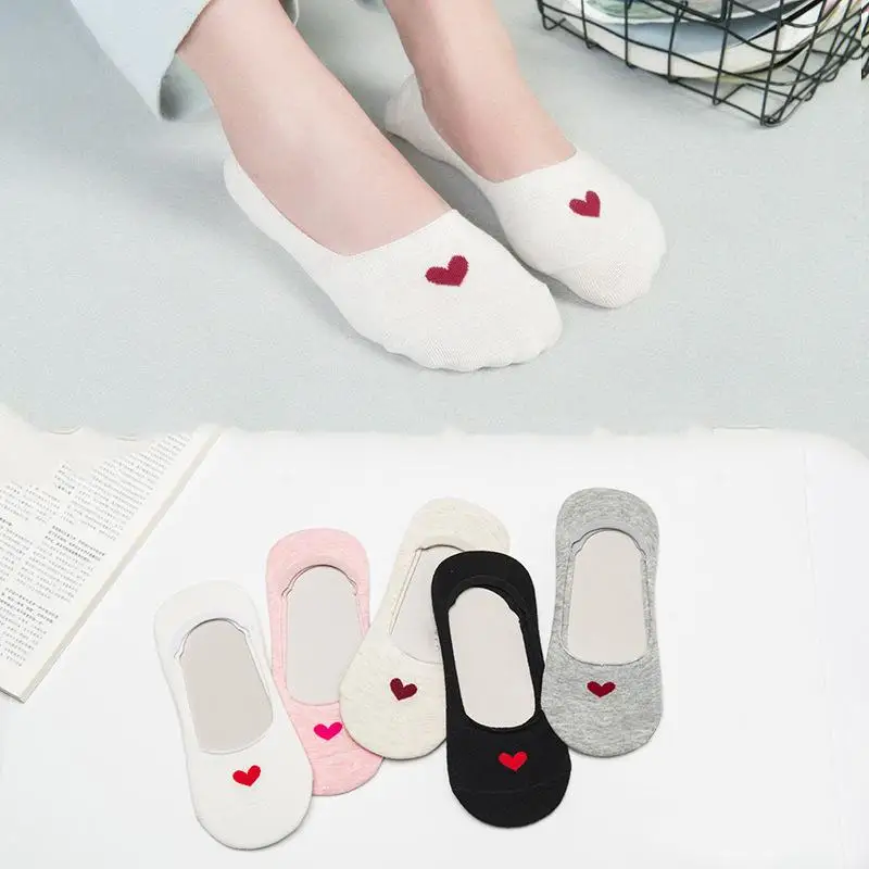 Women Socks Non-slip Silicone Ladies Invisible Non-slip Socks Cotton Shallow Mouth Candy Colors Heart Ankle Sock Slippers
Women Socks Non-slip Silicone Ladies Invisible Non-slip Socks Cotton Shallow Mouth Candy Colors Heart Ankle Sock Slippers