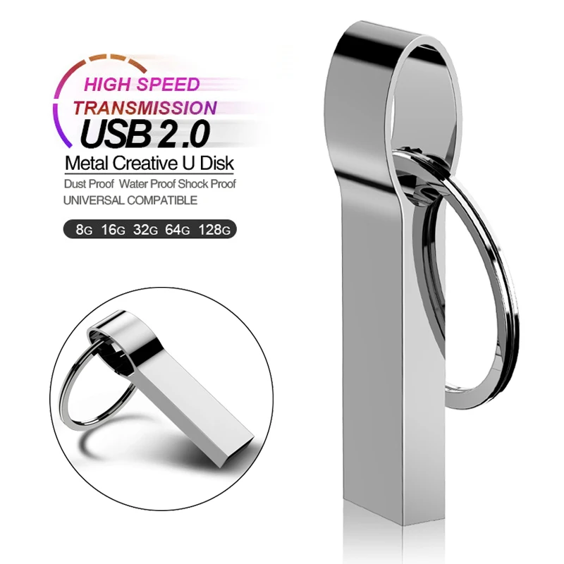 New USB Flash Drive High Speed USB 2.0 Pendrive 32GB 64GB 128GB 16GB 8GB 4GB Pen Drive Metal U Disk Memory Stick Silver Black
New USB Flash Drive High Speed USB 2.0 Pendrive 32GB 64GB 128GB 16GB 8GB 4GB Pen Drive Metal U Disk Memory Stick Silver Black