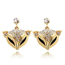 2017 new Fashion Rhinestone Full Rhinestone Fox Head Stud earrings Accessory female Hot sell gold earrings Gift for lover
2017 new Fashion Rhinestone Full Rhinestone Fox Head Stud earrings Accessory female Hot sell gold earrings Gift for lover