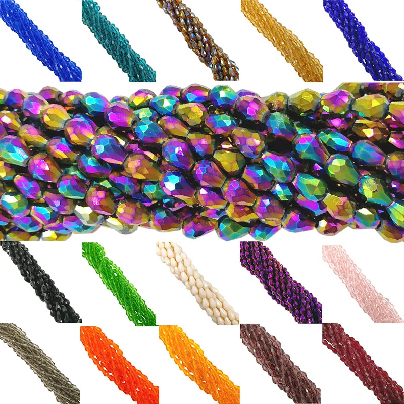 Sale 31Colors Glass Water Drop DIY For Necklaces Bracelets Female Trendy Loose Beads Fashion Jewelry | Украшения и аксессуары