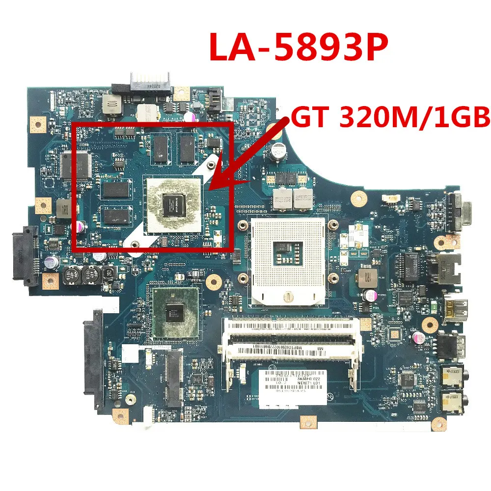 Материнская плата MBWUV02001 для ноутбука ACER 5741 5741G MB.WUV02.001 New 71 LA-5893P HM55 DDR3 MB 100%