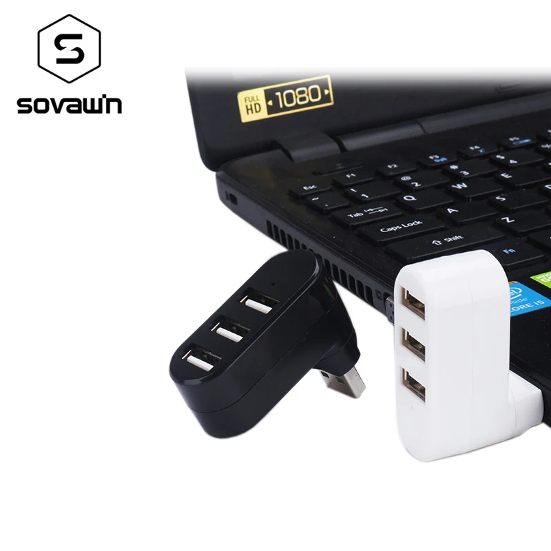 Sovawin Computer Mini USB 2.0 HUB High Speed 3 USB Ports Splitter Adapter for PC Laptop 180 Degree Rotatable Current Protection
Sovawin Computer Mini USB 2.0 HUB High Speed 3 USB Ports Splitter Adapter for PC Laptop 180 Degree Rotatable Current Protection