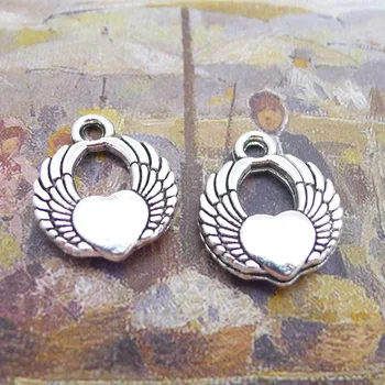 40pcs charm angel Wings love pendant 15*18mm 2.1g Antique silver Handmade Jewelry Making DIY Supplies European Alloy accessories
40pcs charm angel Wings love pendant 15*18mm 2.1g Antique silver Handmade Jewelry Making DIY Supplies European Alloy accessories