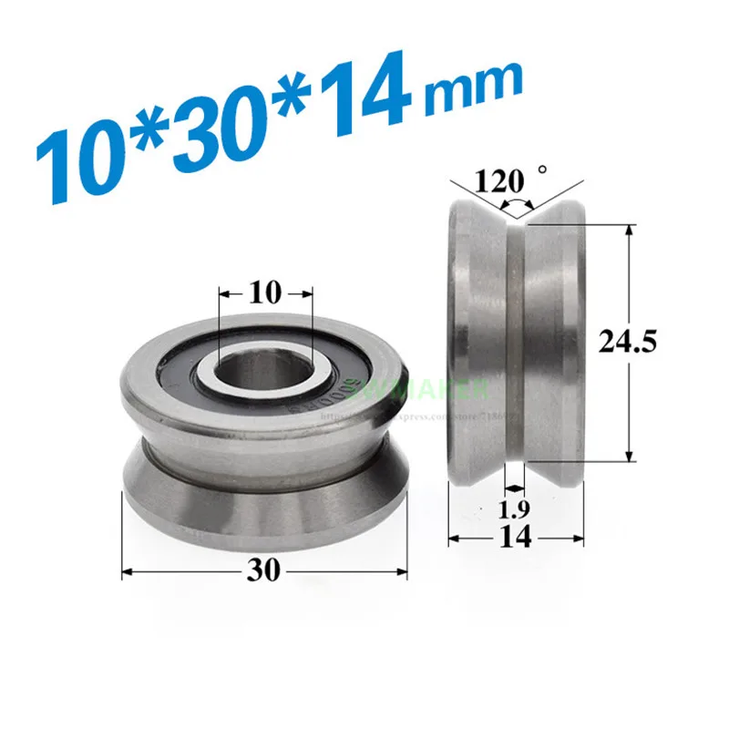 1pcs 10*30*14mm LV20/10 non-standard grooved bearing pulley Y-type V-wheel rolling guide wheel, wire rope over-wire hanger metal
1pcs 10*30*14mm LV20/10 non-standard grooved bearing pulley Y-type V-wheel rolling guide wheel, wire rope over-wire hanger metal