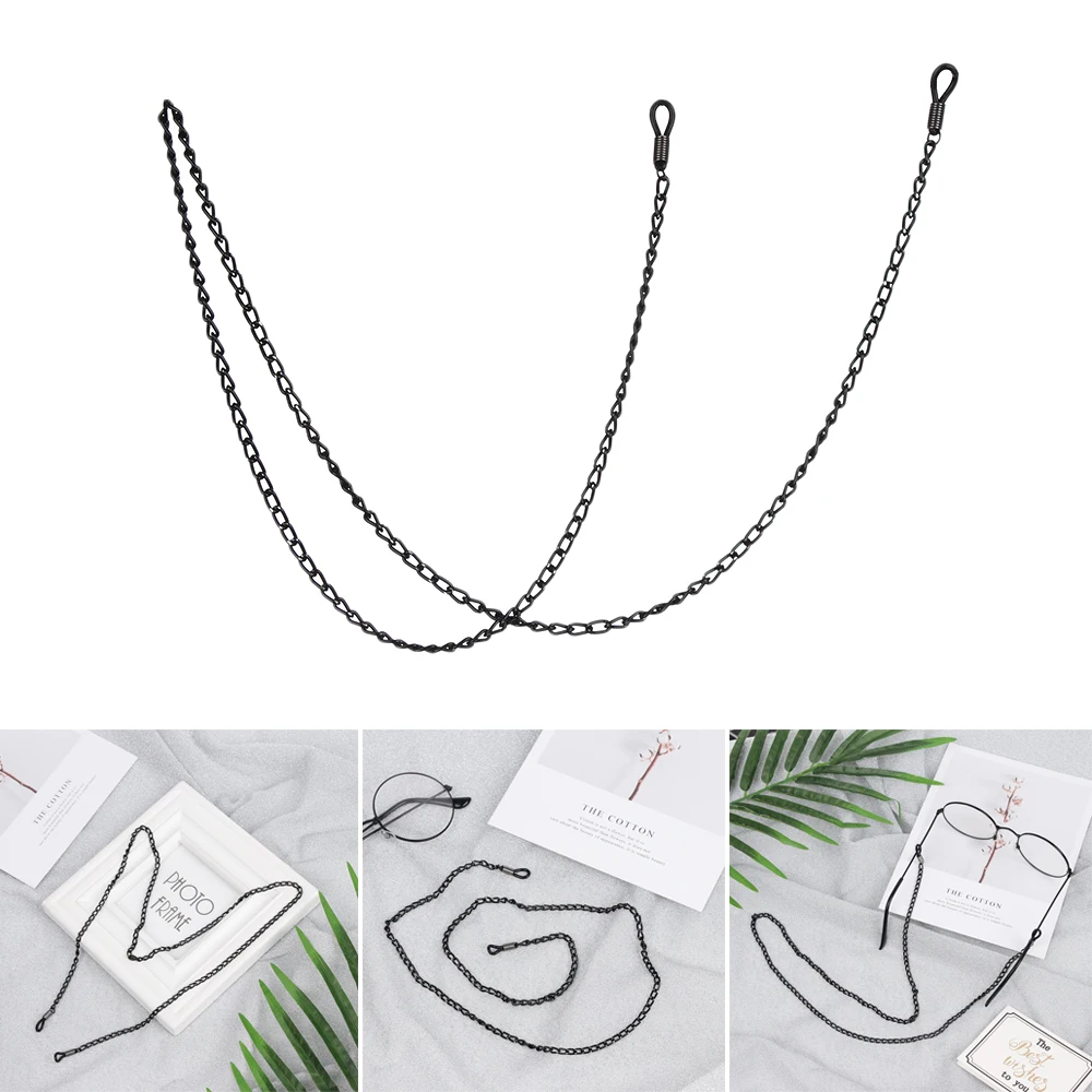 

Vintage Glasses Chain Holder Women Men Fashion Black Sunglasses Eyeglass Neck Cord Retainer Strap Eyewear Spectacles Holder