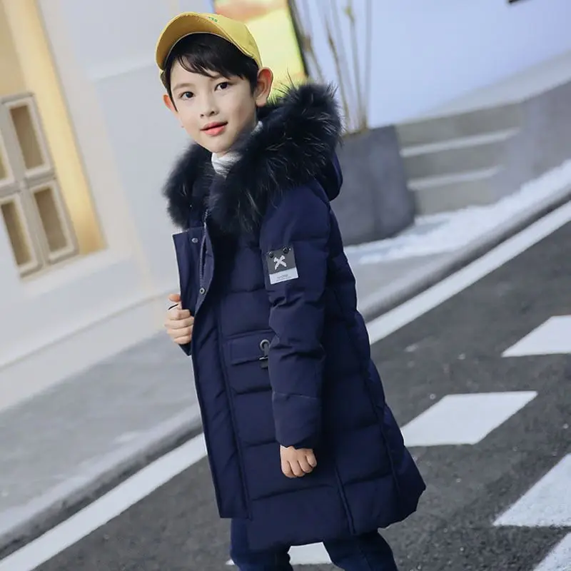 Thick Warm Down Jackets -30 Degree Winter Black Boys Duck Down Coats Children Natural Fur Long Outerwear Kids Hooded Clothes
Thick Warm Down Jackets -30 Degree Winter Black Boys Duck Down Coats Children Natural Fur Long Outerwear Kids Hooded Clothes