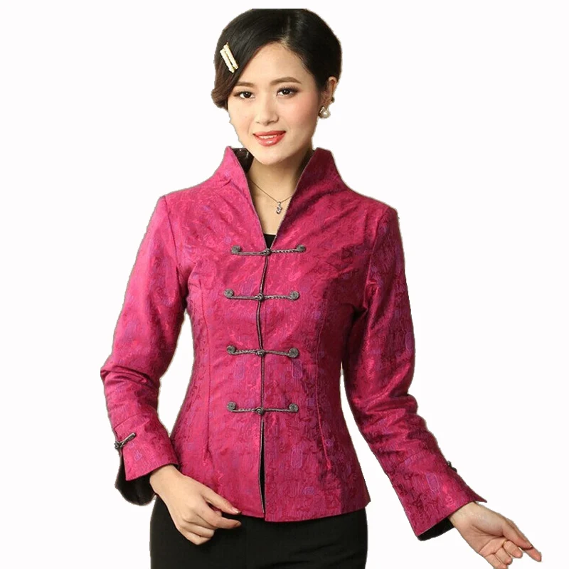 Elegant Solid Burgundy Vintage Ladies' Jacket Satin Coat Slim Chinese Tradition Full Sleeve Overcoat size M--XXXL PF001
Elegant Solid Burgundy Vintage Ladies' Jacket Satin Coat Slim Chinese Tradition Full Sleeve Overcoat size M--XXXL PF001