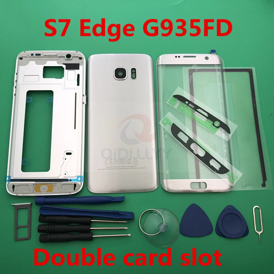 Original Full Body back cover + front Screen Glass lens + middle frame for samsung Galaxy S7 Edge G935FD Replace all parts
Original Full Body back cover + front Screen Glass lens + middle frame for samsung Galaxy S7 Edge G935FD Replace all parts
