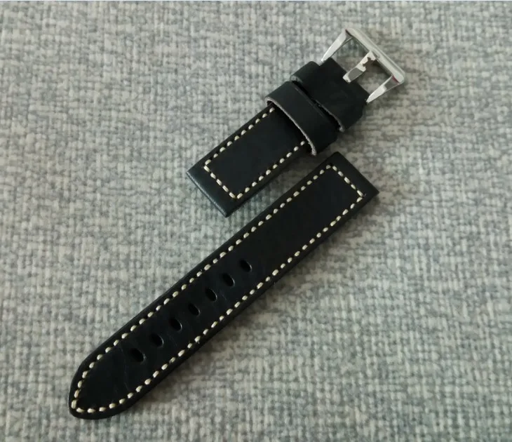 22mm High quality Cow Leather black watch strap with 316L Stainless steel Pin buckle 010
22mm High quality Cow Leather black watch strap with 316L Stainless steel Pin buckle 010