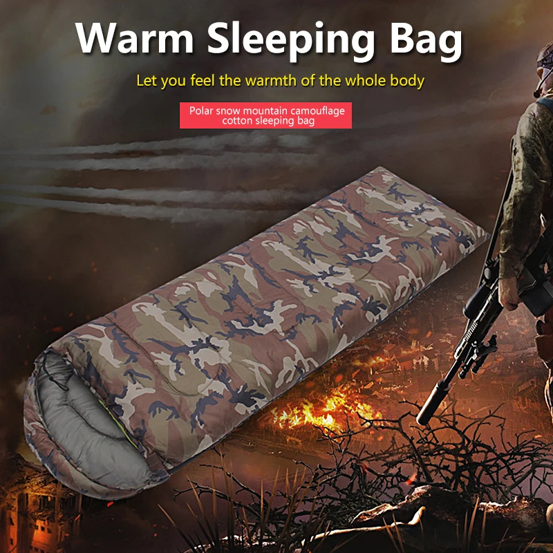 FLYLITTE Camping Envelope Type Sleeping Bags Adult Camouflage Splicing Single Hollow Ultralight Cotton Sleeping Bag Outdoor Tool
FLYLITTE Camping Envelope Type Sleeping Bags Adult Camouflage Splicing Single Hollow Ultralight Cotton Sleeping Bag Outdoor Tool