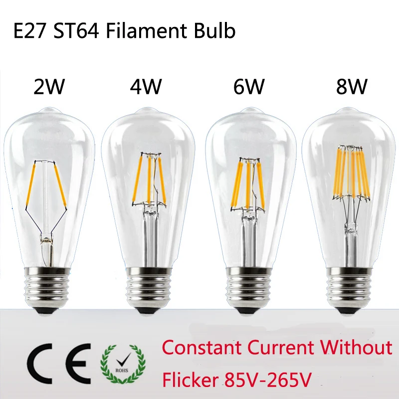 High quality Led bulb e27 st64 led lamp edison filament light no flicker for home saving lamp replace incandescent bulb
High quality Led bulb e27 st64 led lamp edison filament light no flicker for home saving lamp replace incandescent bulb