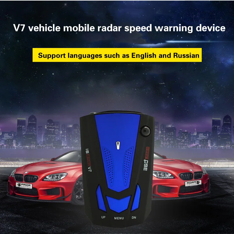 Hot sale 1X DC 12v Radar Speed Detector Radar Detection Devices v7 English Russian Speedometer Mobile Speed Radar Detect protect
Hot sale 1X DC 12v Radar Speed Detector Radar Detection Devices v7 English Russian Speedometer Mobile Speed Radar Detect protect