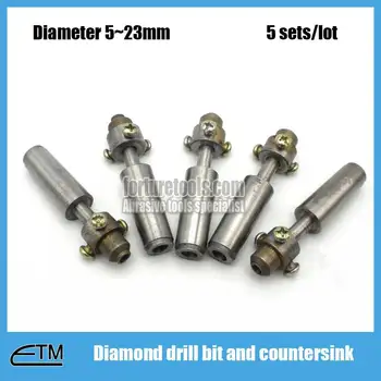 5 sets Sintered diamond core drill bit and countersink set for glass countering 5~23mm zt111
5 sets Sintered diamond core drill bit and countersink set for glass countering 5~23mm zt111