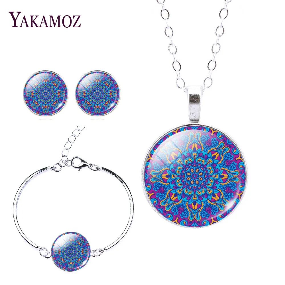 Wholesale Fashion Jewelry Sets For Women Mandala Flower Buddhism Zen Glass Cabochon Stud Earrings Necklace Bracelet
Wholesale Fashion Jewelry Sets For Women Mandala Flower Buddhism Zen Glass Cabochon Stud Earrings Necklace Bracelet