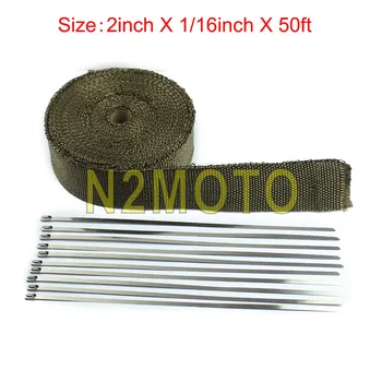50ft Titanium Manifold Exhaust Warp Tape 15M 2inch 1/16inch Header Insulating Heat Warp Roll Universal Motorcycle
50ft Titanium Manifold Exhaust Warp Tape 15M 2inch 1/16inch Header Insulating Heat Warp Roll Universal Motorcycle