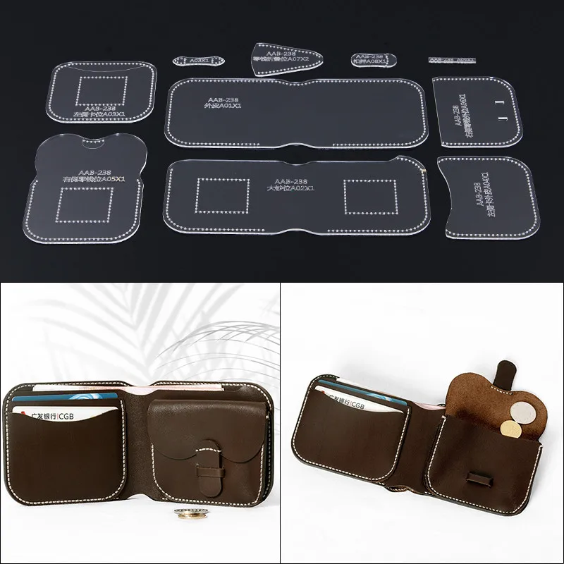 1set Clear Acrylic Template Pattern For DIY Handmade Short Wallet Leather Craft Sewing Pattern Sewing stencils
1set Clear Acrylic Template Pattern For DIY Handmade Short Wallet Leather Craft Sewing Pattern Sewing stencils