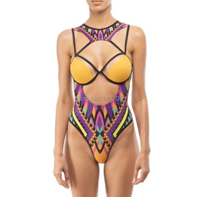 2019 New Caged Design Women One-Piece Swimsuit Back Zipper Closure Digital Print Swimsuit Retro high-cut Bathing Suit Monokini
2019 New Caged Design Women One-Piece Swimsuit Back Zipper Closure Digital Print Swimsuit Retro high-cut Bathing Suit Monokini