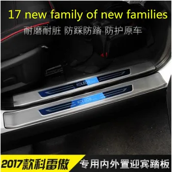 304 stainless steel Internal + external Scuff Plate/Door Sill for 2017 Renault koleos Car styling
304 stainless steel Internal + external Scuff Plate/Door Sill for 2017 Renault koleos Car styling