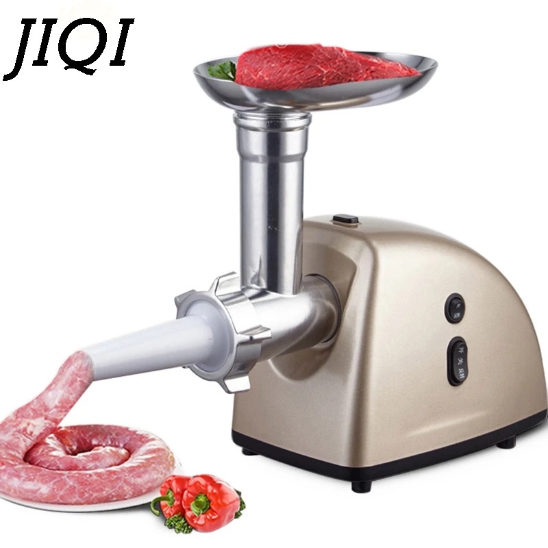 

JIQI Electric Meat Grinder Cutter Stainless Steel Sausage Filling Machine Filler Stuffer Mincer Chopper Crusher Food Processor