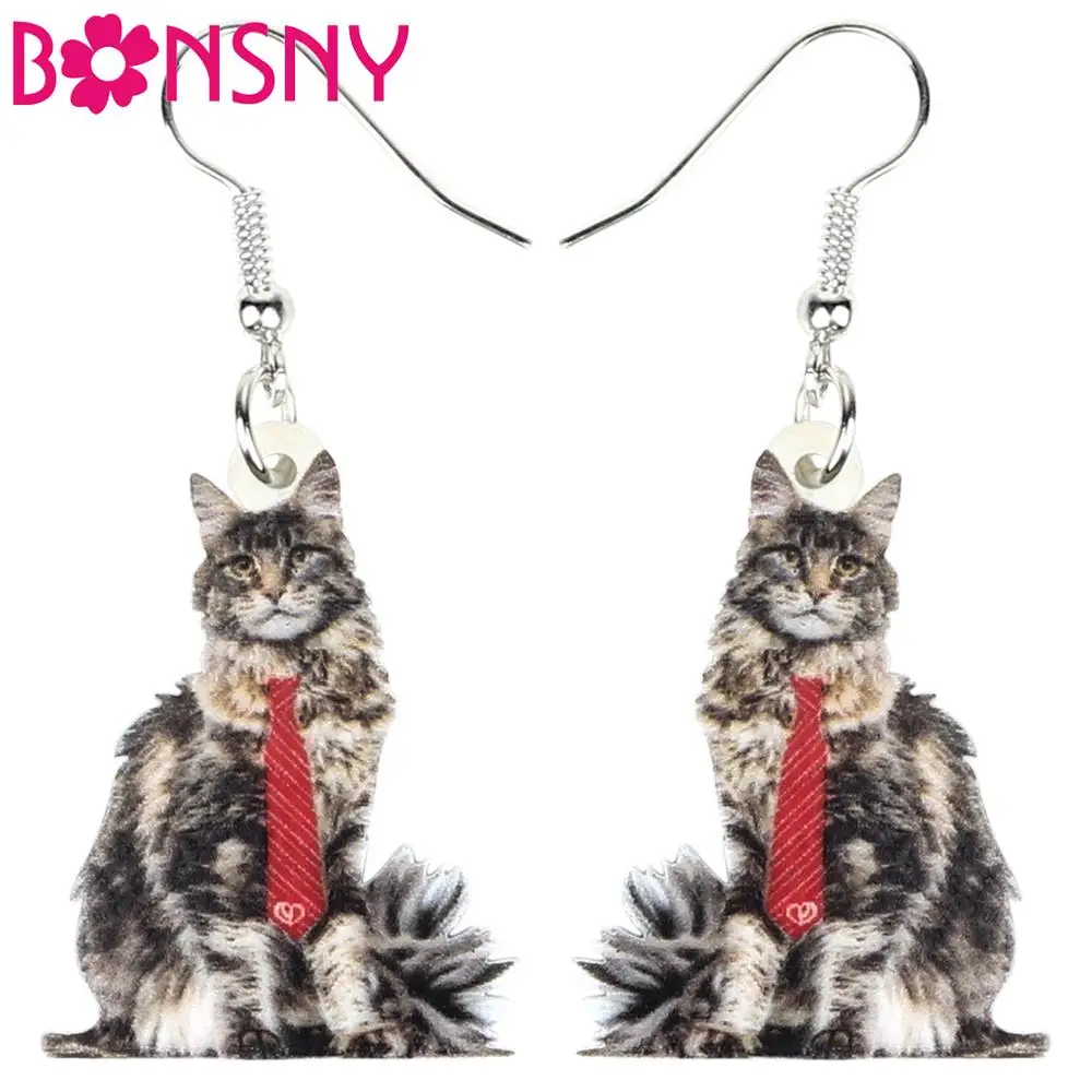 Bonsny Acrylic Fashion Red Tie Cool Cat Earrings Dangle Drop Unique Pet Jewelry For Women Girls Lovers Charms Gift Decoration
Bonsny Acrylic Fashion Red Tie Cool Cat Earrings Dangle Drop Unique Pet Jewelry For Women Girls Lovers Charms Gift Decoration