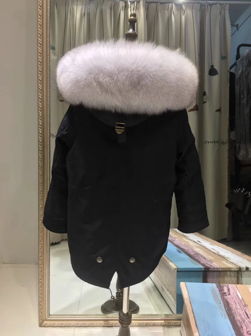 warm thickening winter fur collar child coat child (3)