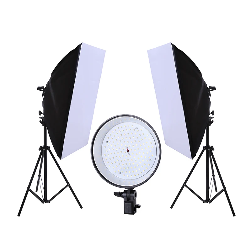 LED Photo Studio Kit Photography Lighting 2PCS*LED Lamp Holder + 2PCS*50*70CM Softbox +2PCS*2m Light Stand Photo Equipment
LED Photo Studio Kit Photography Lighting 2PCS*LED Lamp Holder + 2PCS*50*70CM Softbox +2PCS*2m Light Stand Photo Equipment