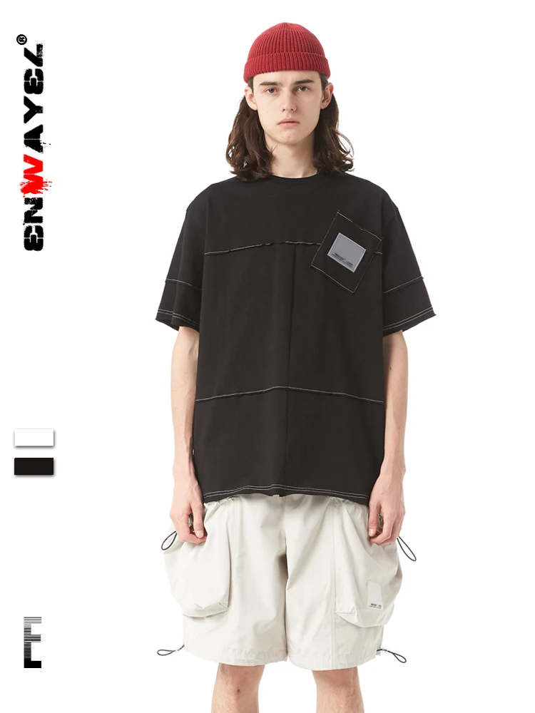 ENWAYEL Brand Fashion Sewing thread Tshirts Tops For Men 2019 Summer Hip Hop Streetwear Oblique pocket O Neck Tees Tops 1923
ENWAYEL Brand Fashion Sewing thread Tshirts Tops For Men 2019 Summer Hip Hop Streetwear Oblique pocket O Neck Tees Tops 1923