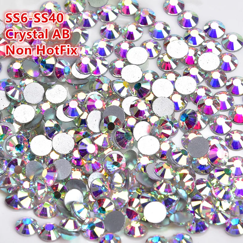 Crystal AB Nail Art Rhinestones SS6-SS40 Glass Non HotFix Nail Art Decorations FlatBack Strass Sewing & Fabric Garment Glue On
Crystal AB Nail Art Rhinestones SS6-SS40 Glass Non HotFix Nail Art Decorations FlatBack Strass Sewing & Fabric Garment Glue On