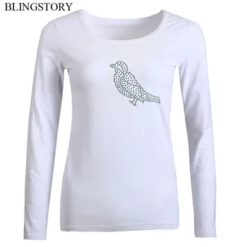 BLINGSTORY Harajuku Diamond Bird Print Long Sleeve O-neck Plus Size Women Autumn Cotton T-shirt S-6XL
BLINGSTORY Harajuku Diamond Bird Print Long Sleeve O-neck Plus Size Women Autumn Cotton T-shirt S-6XL