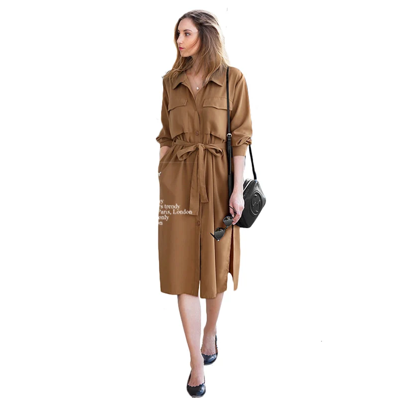 F2019 new summer dress large size women's slim long shirt dress long sleeve tie pocket loose casual plus size women's 4XL
F2019 new summer dress large size women's slim long shirt dress long sleeve tie pocket loose casual plus size women's 4XL