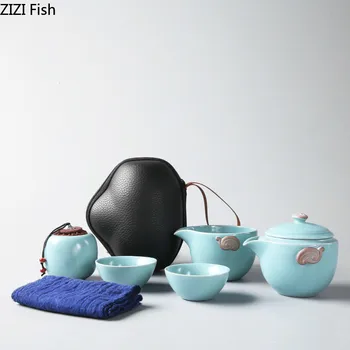Chinese Style Portable Kung Fu Tea Set Suit A Pot of Four Cups Outdoor Travel Tea Set Suit Holiday Gift
Chinese Style Portable Kung Fu Tea Set Suit A Pot of Four Cups Outdoor Travel Tea Set Suit Holiday Gift