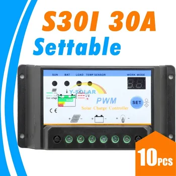 10PCS 30A Solar Controller 2014 NEW 12V solar panel battery charge controller 360W 12V 720W 24V CPU control Voltage settable
10PCS 30A Solar Controller 2014 NEW 12V solar panel battery charge controller 360W 12V 720W 24V CPU control Voltage settable