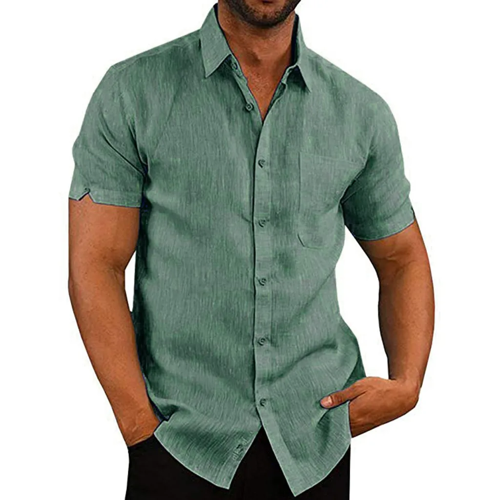 Summer linen Shirt casual men's short sleeved shirts breathes Cool Pockets Shirts Beach Blouse Solid Color Cotton linen Shirt
Summer linen Shirt casual men's short sleeved shirts breathes Cool Pockets Shirts Beach Blouse Solid Color Cotton linen Shirt