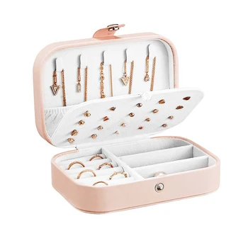 Korean Style Fresh And Simple Girl Earrings Plate Jewelry Box Protable Leather Earrings Ring Multi-function Jewelry Storage Box
Korean Style Fresh And Simple Girl Earrings Plate Jewelry Box Protable Leather Earrings Ring Multi-function Jewelry Storage Box