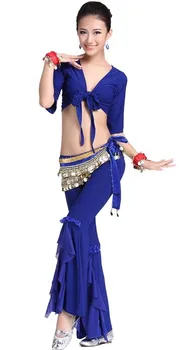 Bellydance Costume Cotton Women Bellydance Belly Dance Ofdynamism Set Piece Three Quarter Sleeve Top Ruffle Pants 338 Chain
Bellydance Costume Cotton Women Bellydance Belly Dance Ofdynamism Set Piece Three Quarter Sleeve Top Ruffle Pants 338 Chain