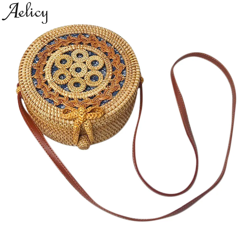 Aelicy Girls shoulder Bag Circle Handwoven Ladies Beach Bag Round Retro Rattan Straw crossbody bag for women 2019 bolsa feminina
Aelicy Girls shoulder Bag Circle Handwoven Ladies Beach Bag Round Retro Rattan Straw crossbody bag for women 2019 bolsa feminina