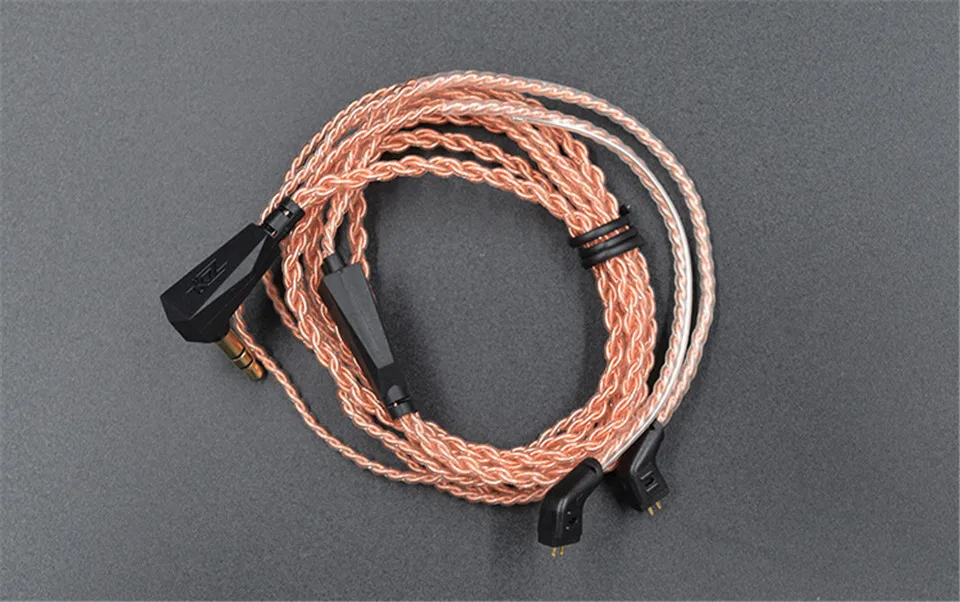 KZ_BA10_Original_Headphones_Cable_Oxygen_Free_Copper_Pink_Gold_Earphone_0.75mm_2Pin_Wire (10)